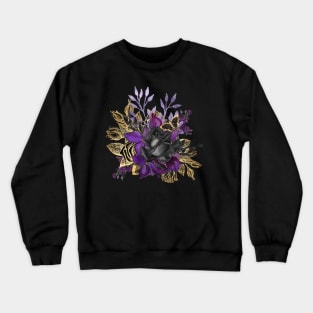 Gothic Glam Floral Crewneck Sweatshirt